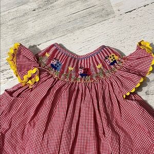 Mom & Me Ladybug Smocked Dress Size 12 months